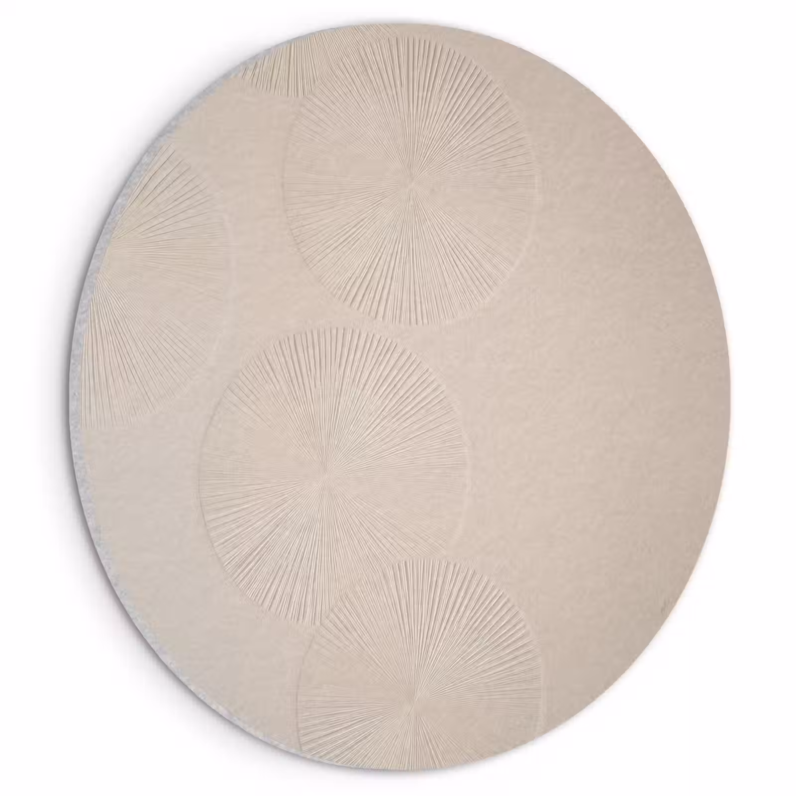 Akoestisch schilderij rond - Japandi - Beige - Modern — 1