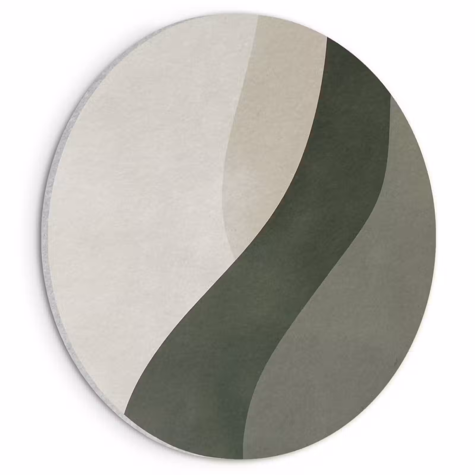 Akoestisch schilderij rond - Japandi - Groen - Abstract - Modern — 1