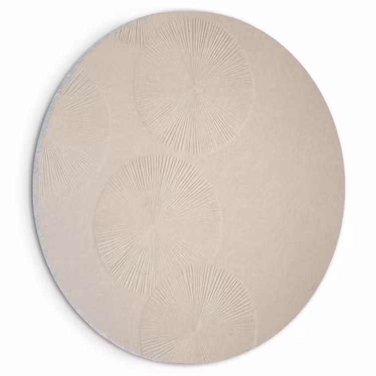 Akoestisch schilderij rond - Japandi - Beige - Modern — 1