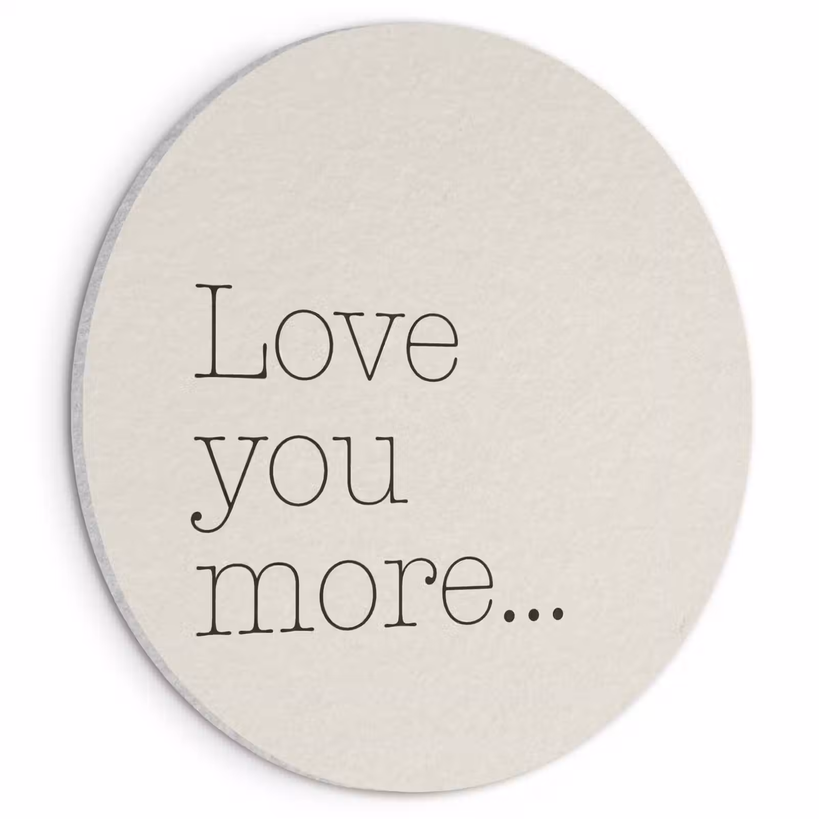 Akoestisch schilderij rond - Minimalistisch - Love - Beige — 1