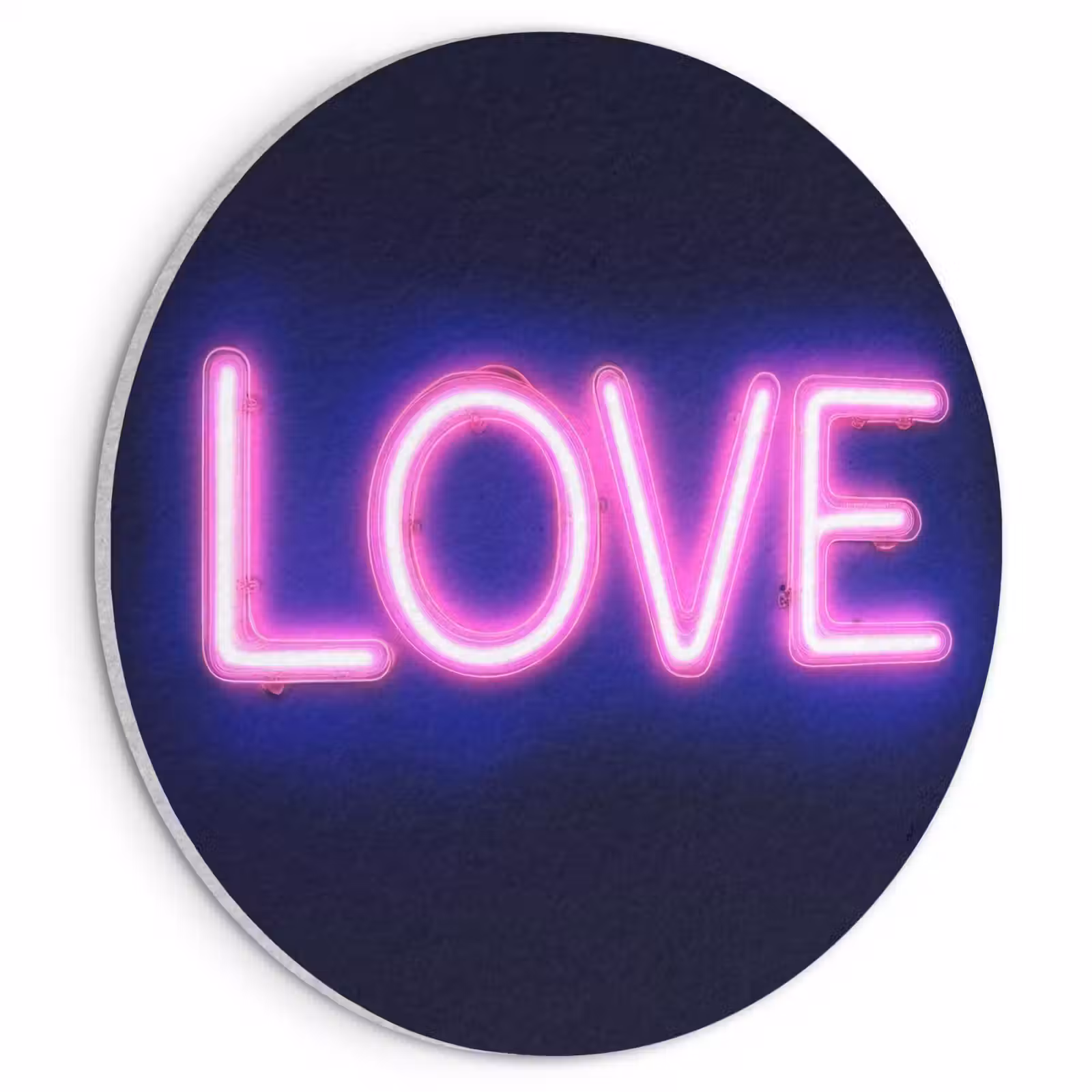 Akoestisch schilderij rond - Neon - Love - Valentijn — 1