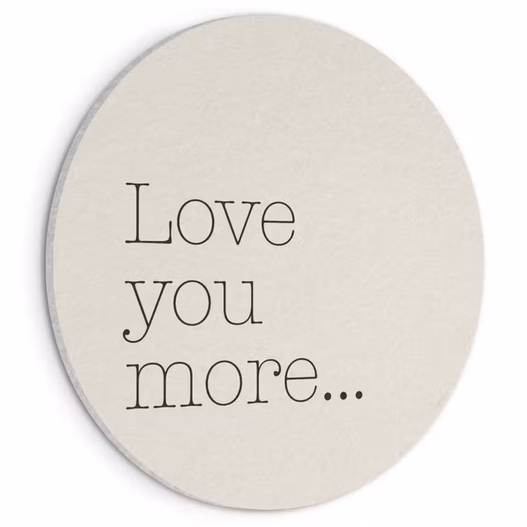 Akoestisch schilderij rond - Minimalistisch - Love - Beige — 1