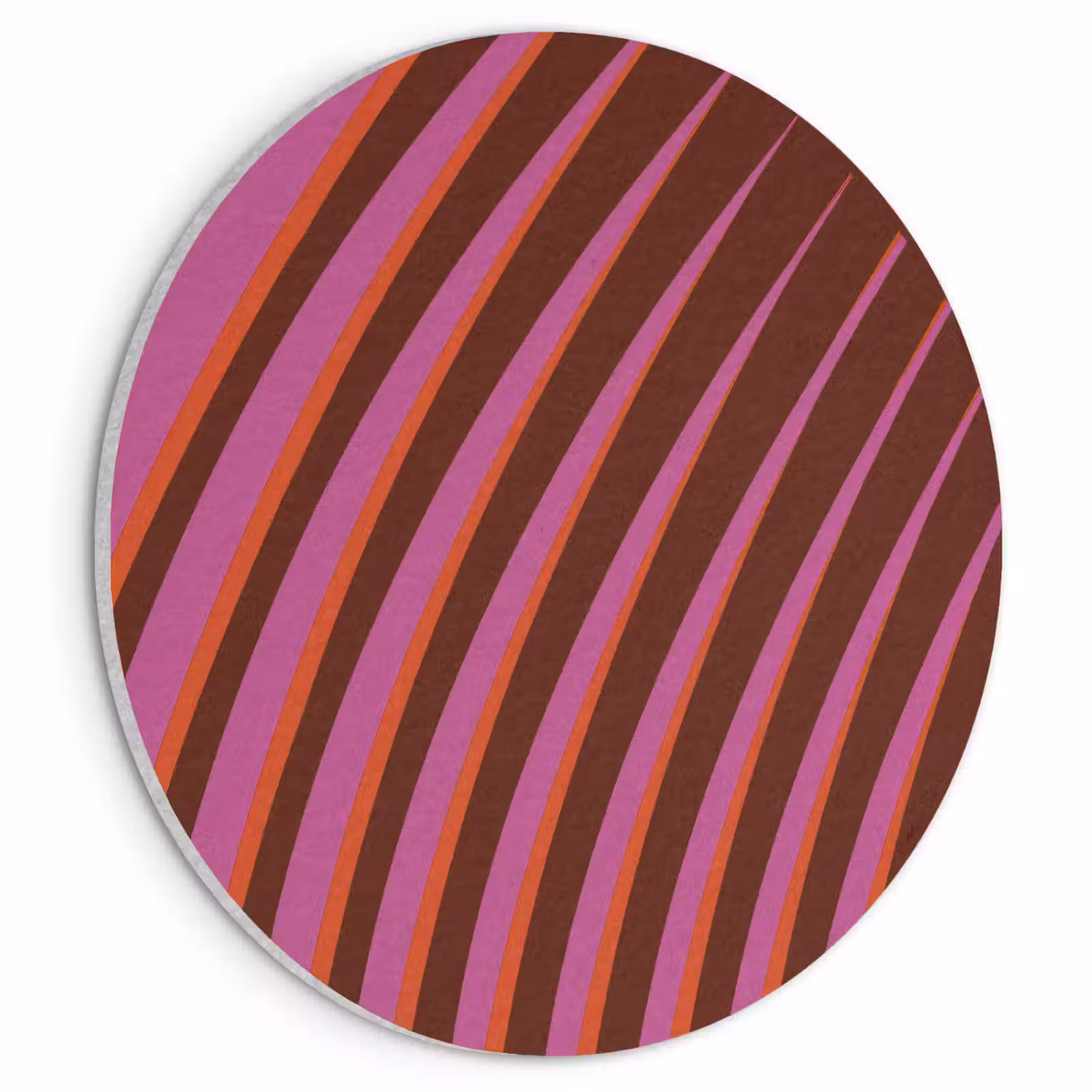 Akoestisch schilderij rond - Lijnen - Rood - Beweging — 1