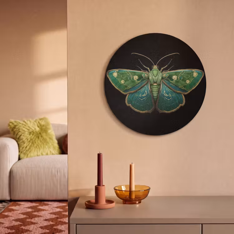 Akoestisch schilderij rond - Mot - Levendig - Groen — 3