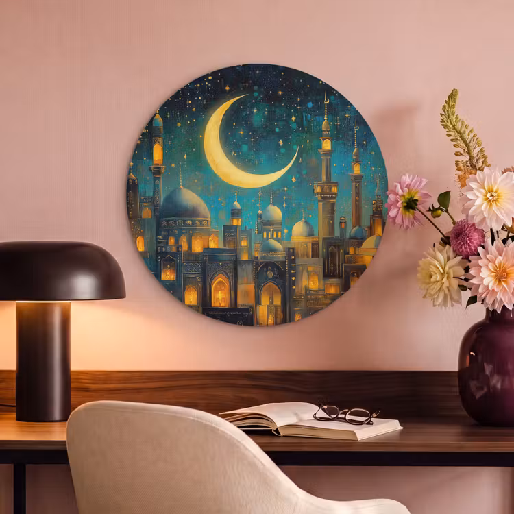 Akoestisch schilderij rond - Islamitisch - Moskee - Ramadan - Islam — 2