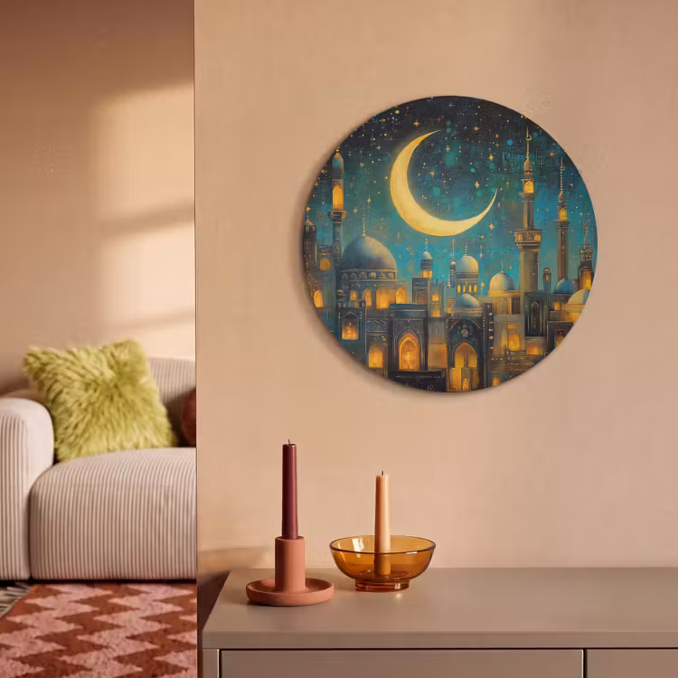 Akoestisch schilderij rond - Islamitisch - Moskee - Ramadan - Islam — 3