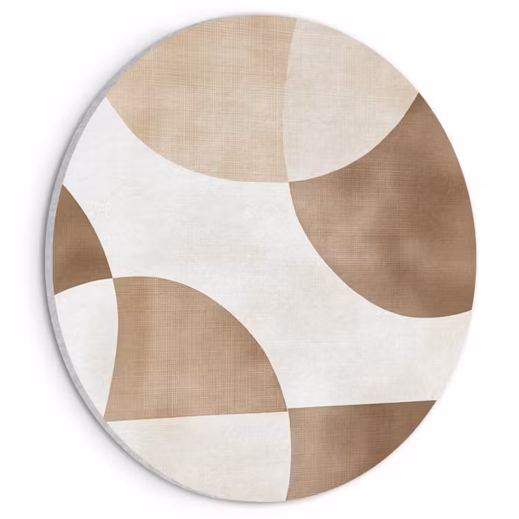 Akoestisch schilderij rond - Snijdende cirkels - Overlappende vlakken — 1