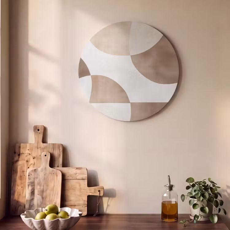 Akoestisch schilderij rond - Snijdende cirkels - Overlappende vlakken — 4
