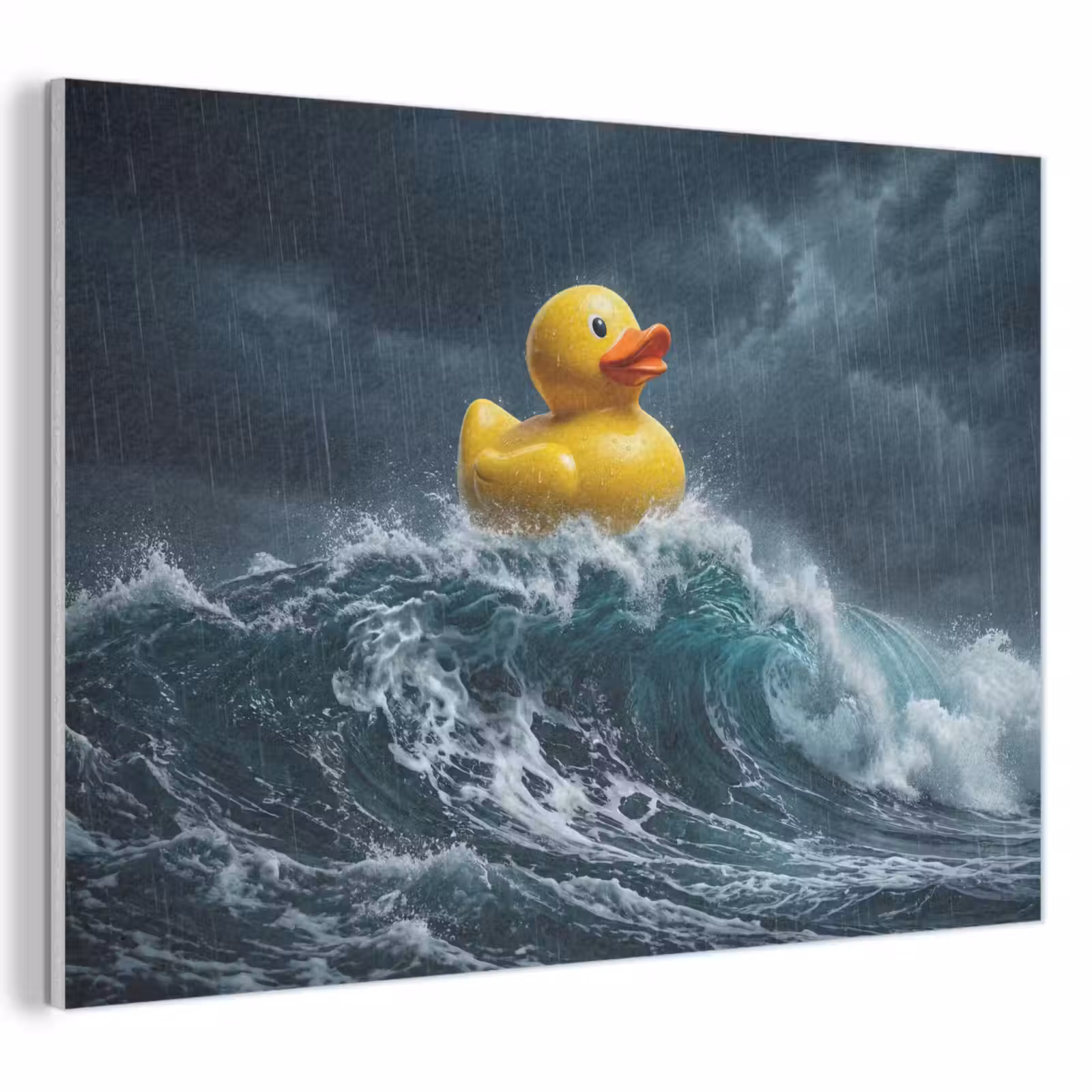Akoestisch schilderij - Storm - Badeend - Golven — 1