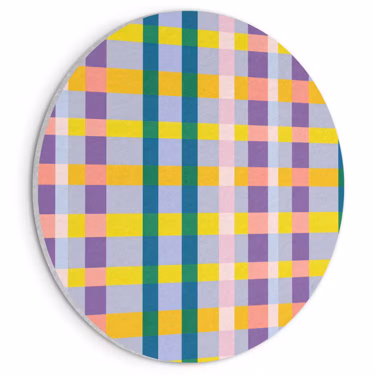 Akoestisch schilderij rond - Ruit - Patroon - Kleurrijk — 1