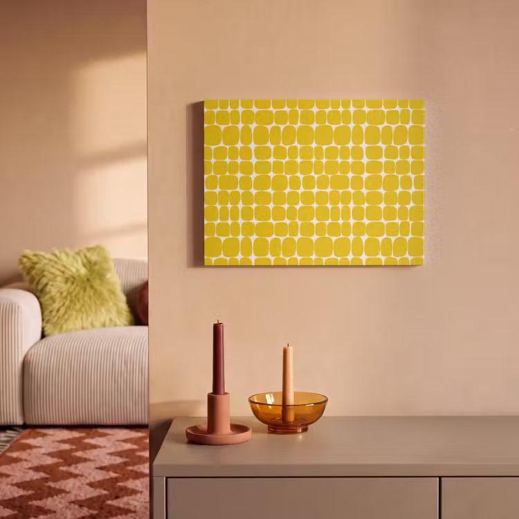 Akoestisch schilderij - Stippen - Modern - Geel — 2