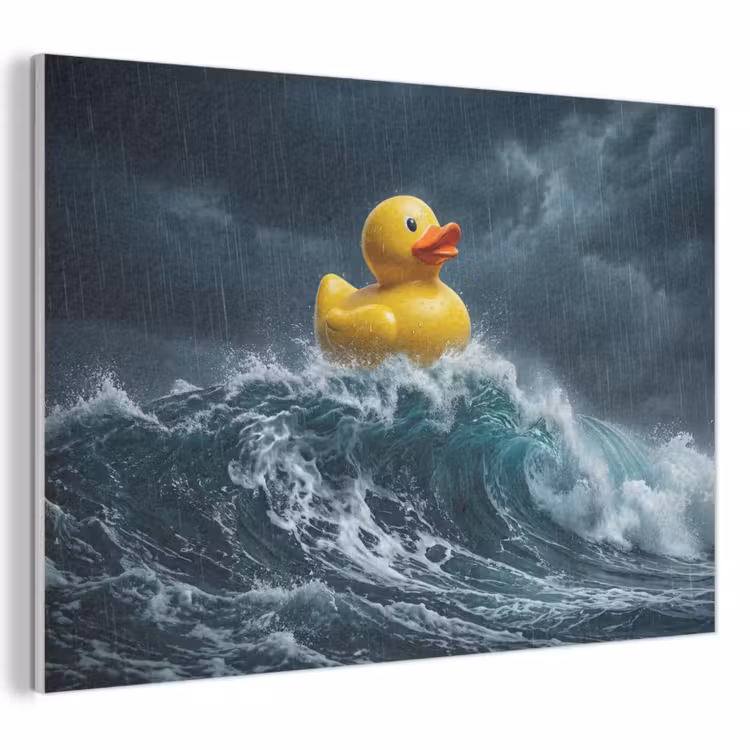 Akoestisch schilderij - Storm - Badeend - Golven — 1