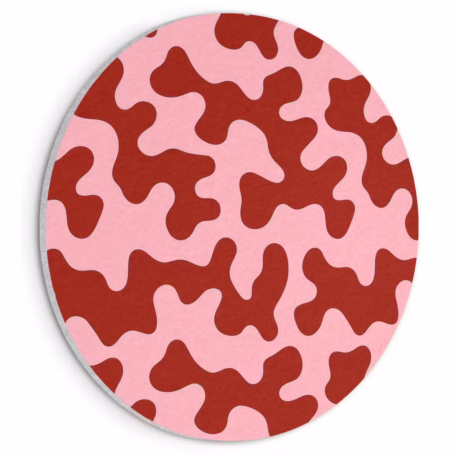 Akoestisch schilderij rond - Modern - Abstract - Rood — 1