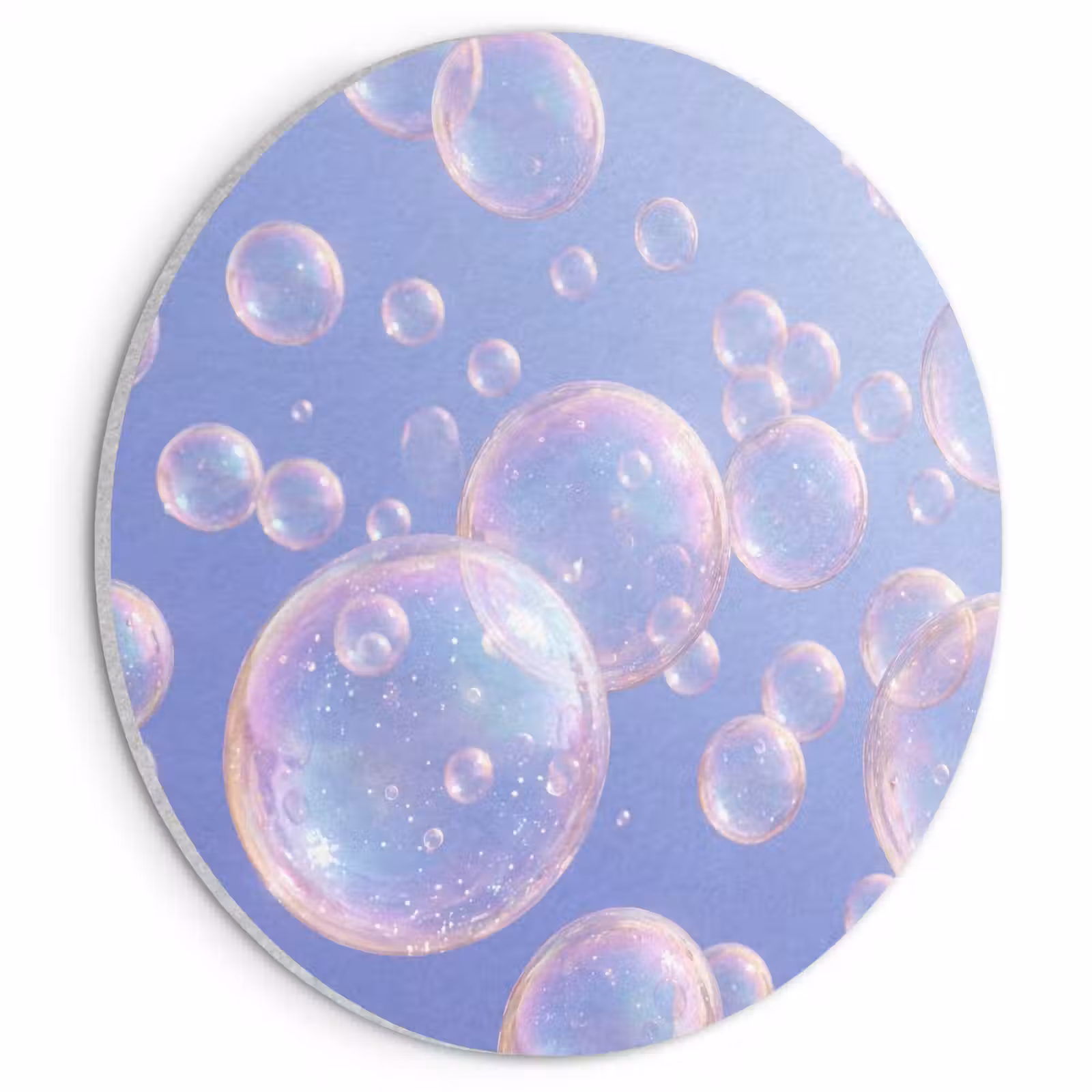 Akoestisch schilderij rond - Pastel - Bubbels - Dromerig — 1