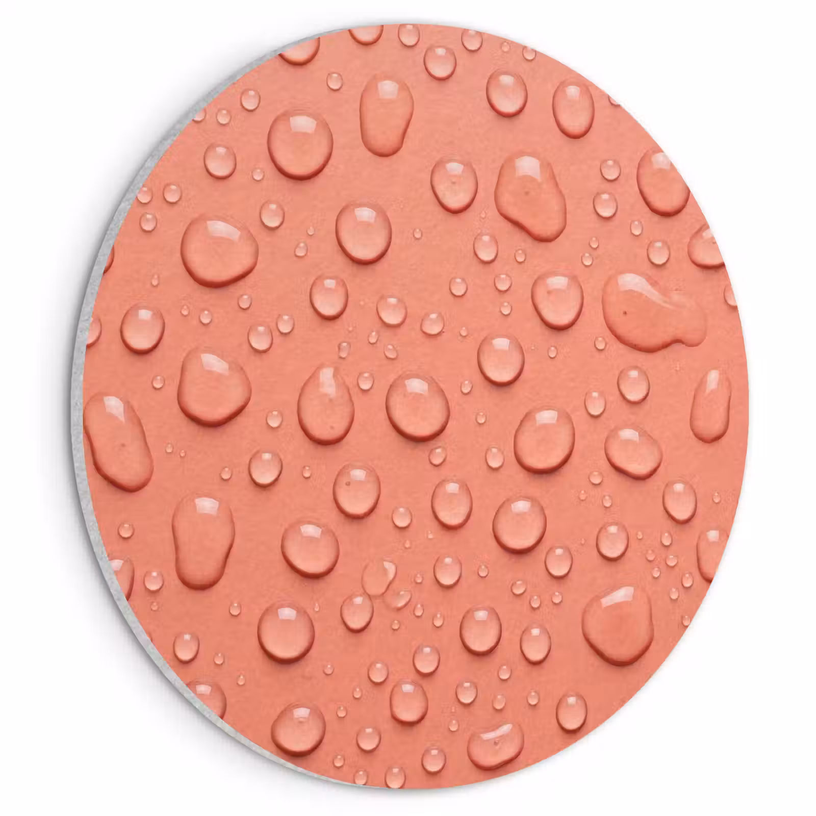 Akoestisch schilderij rond - Water - Druppels - Roze — 1