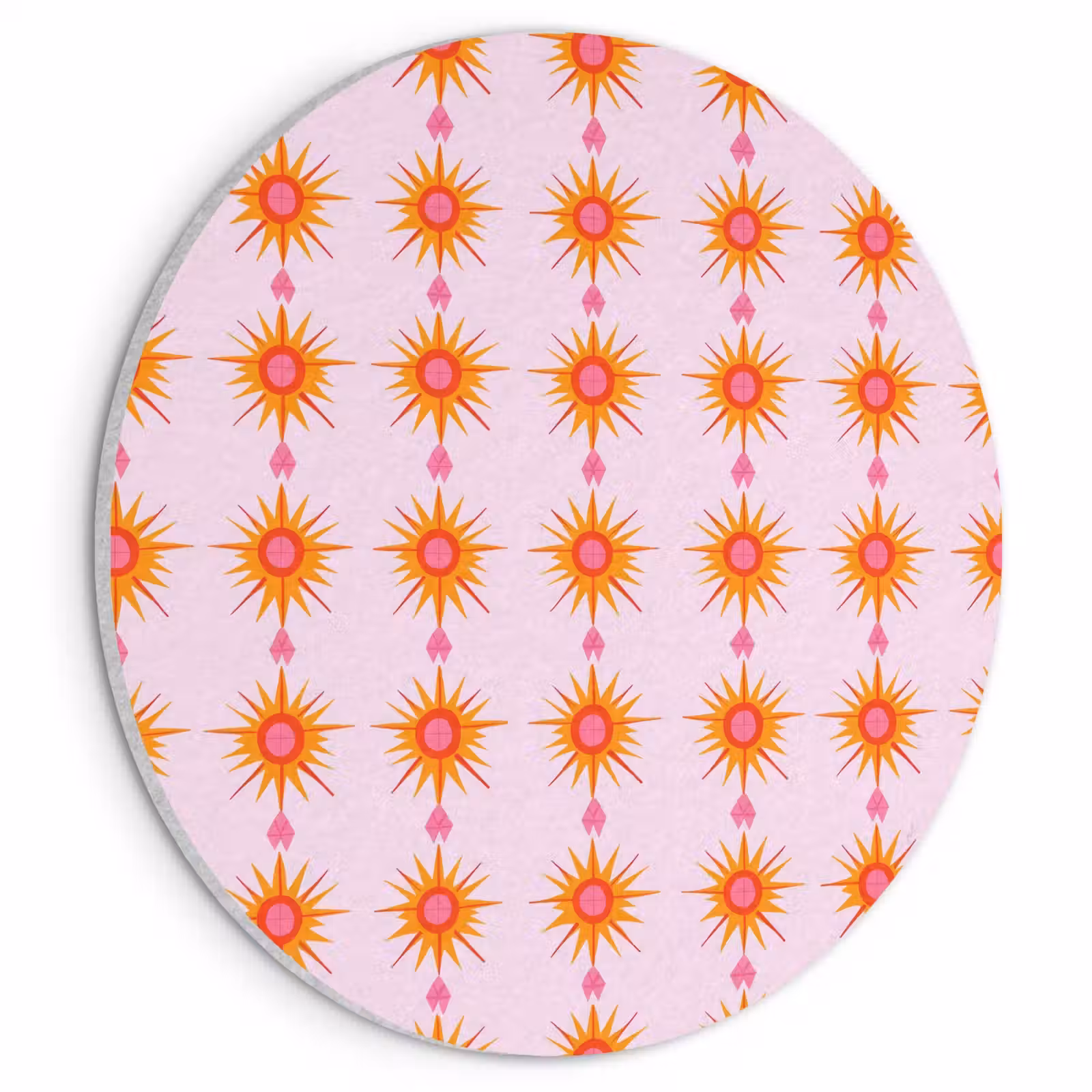 Akoestisch schilderij rond - Zon - Motief - Roze — 1
