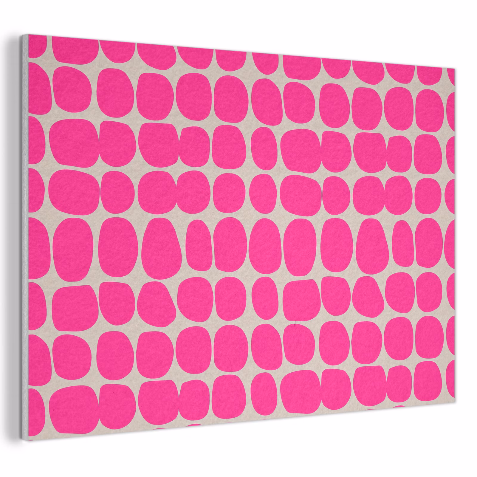 Akoestisch schilderij - Stippen - Patroon - Roze — 1