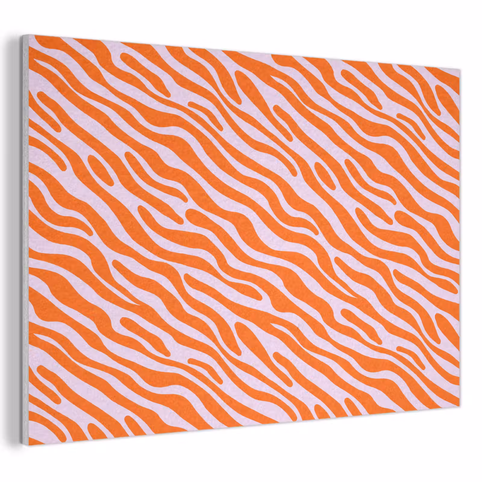 Akoestisch schilderij - Strepen - Dynamisch - Oranje — 1