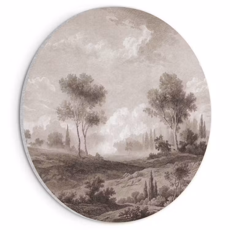 Akoestisch schilderij rond - Klassiek - Landschap - Neutraal — 1