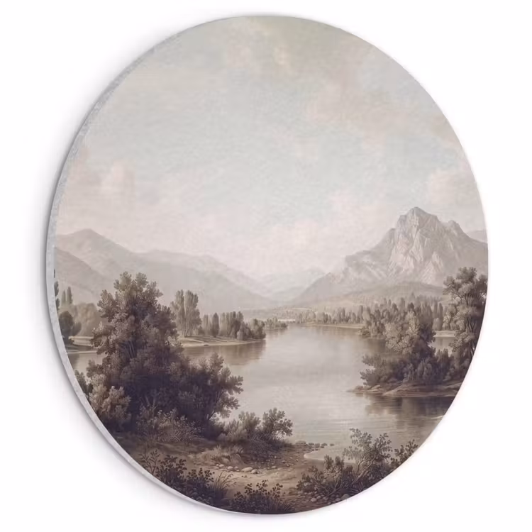 Akoestisch schilderij rond - Klassiek - Landschap - Sereen — 1