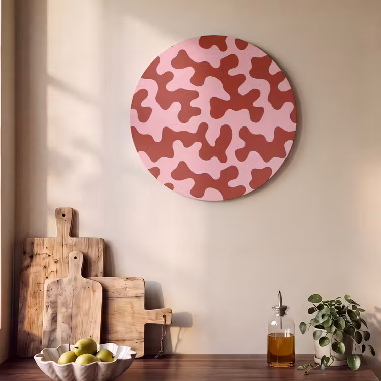 Akoestisch schilderij rond - Modern - Abstract - Rood — 4