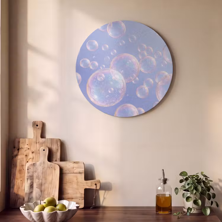 Akoestisch schilderij rond - Pastel - Bubbels - Dromerig — 4