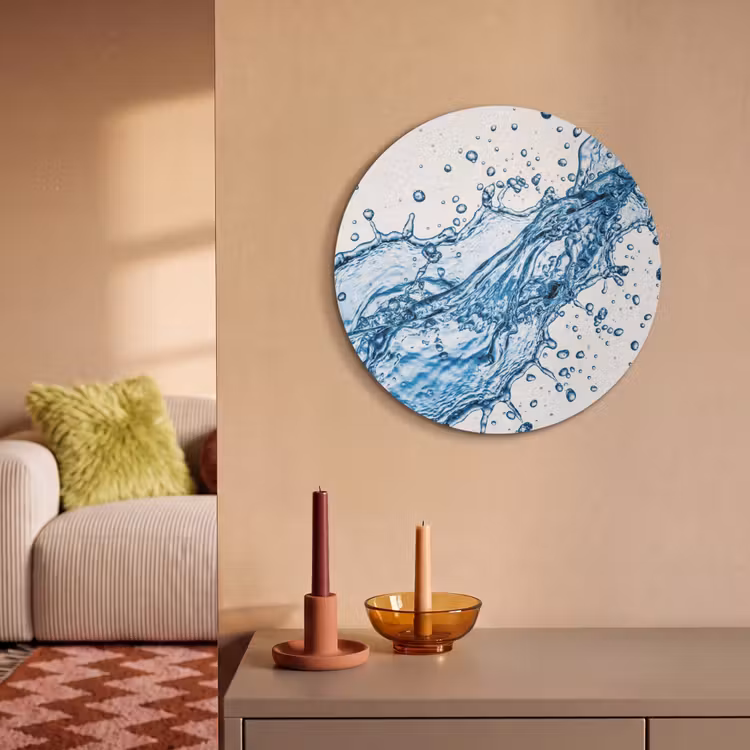 Akoestisch schilderij rond - Spash - Water - Blauw — 3