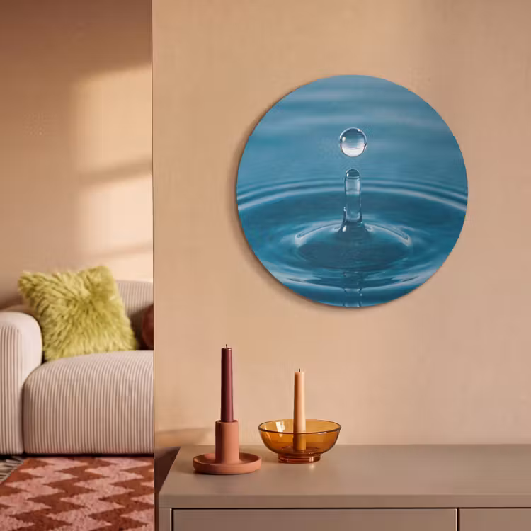 Akoestisch schilderij rond - Waterdruppel - Water - Oppervlakte — 3