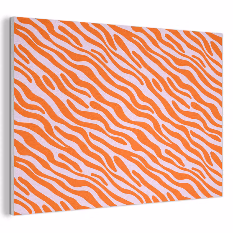 Akoestisch schilderij - Strepen - Dynamisch - Oranje — 1