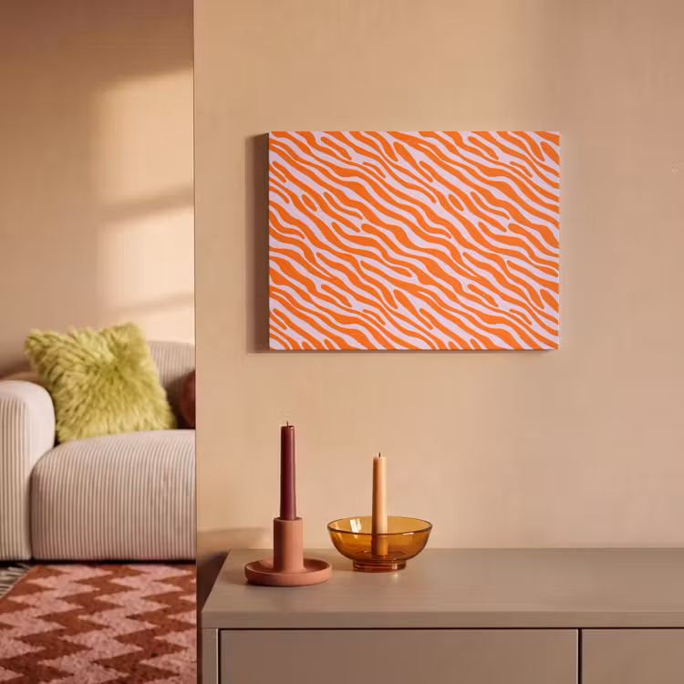 Akoestisch schilderij - Strepen - Dynamisch - Oranje — 2
