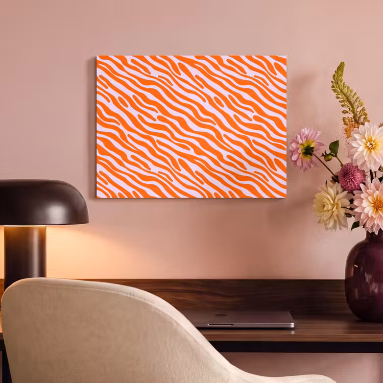 Akoestisch schilderij - Strepen - Dynamisch - Oranje — 4