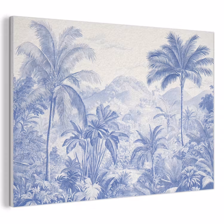Akoestisch schilderij - Tropisch - Jungle - Blauw — 1