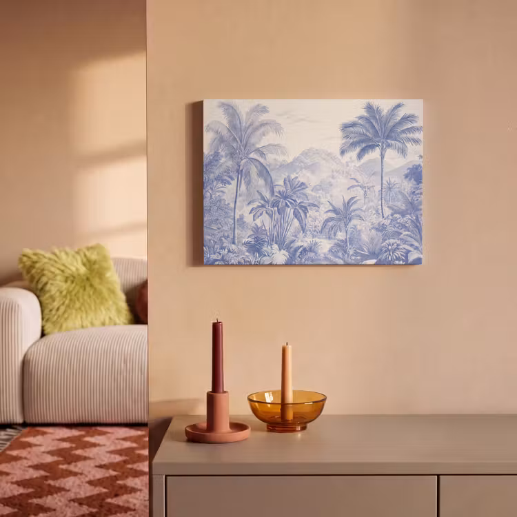 Akoestisch schilderij - Tropisch - Jungle - Blauw — 2