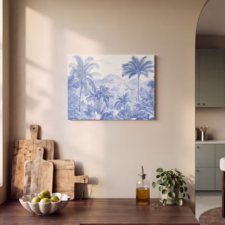 Akoestisch schilderij - Tropisch - Jungle - Blauw — 3