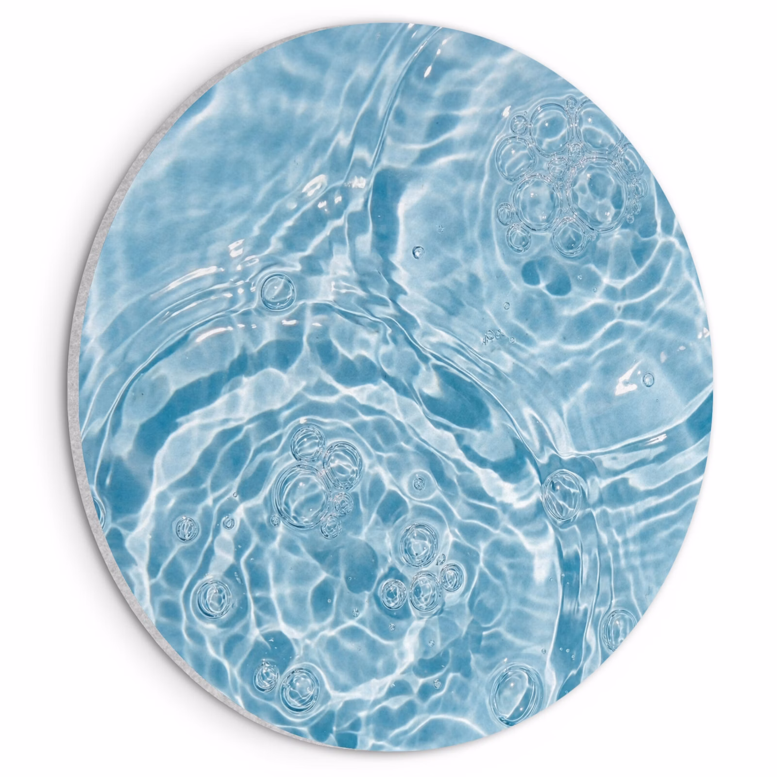 Akoestisch schilderij rond - Water - Blauw - bubbels — 1