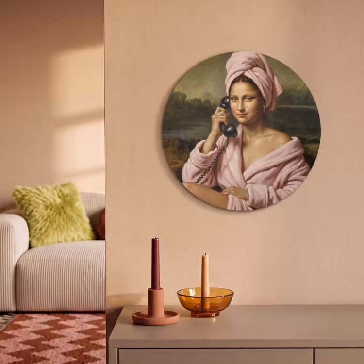 Akoestisch schilderij rond - Mona - Klassiek - Roze — 3