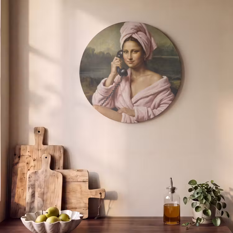 Akoestisch schilderij rond - Mona - Klassiek - Roze — 4