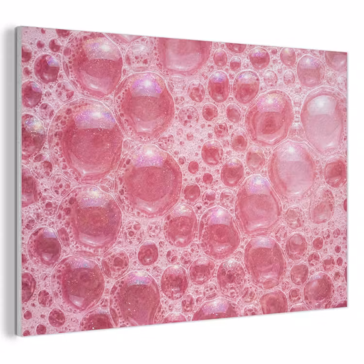 Akoestisch schilderij - Roze - Schuim - Bubbels — 1