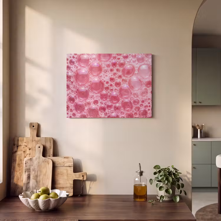 Akoestisch schilderij - Roze - Schuim - Bubbels — 3