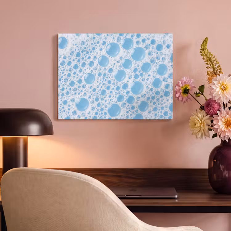 Akoestisch schilderij - Schuim - Bubbels - Blauw — 4