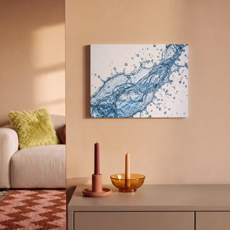 Akoestisch schilderij - Spash - Water - Blauw — 2