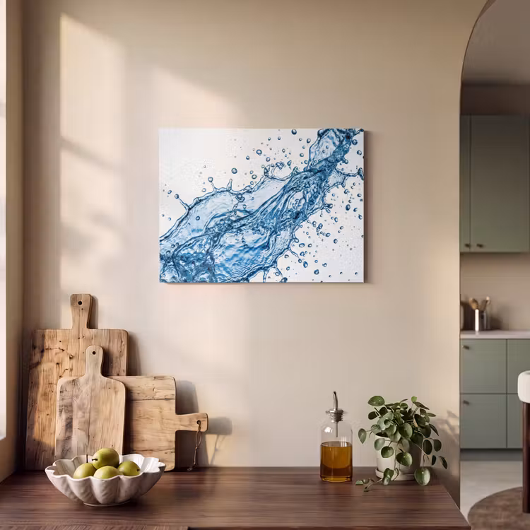 Akoestisch schilderij - Spash - Water - Blauw — 3