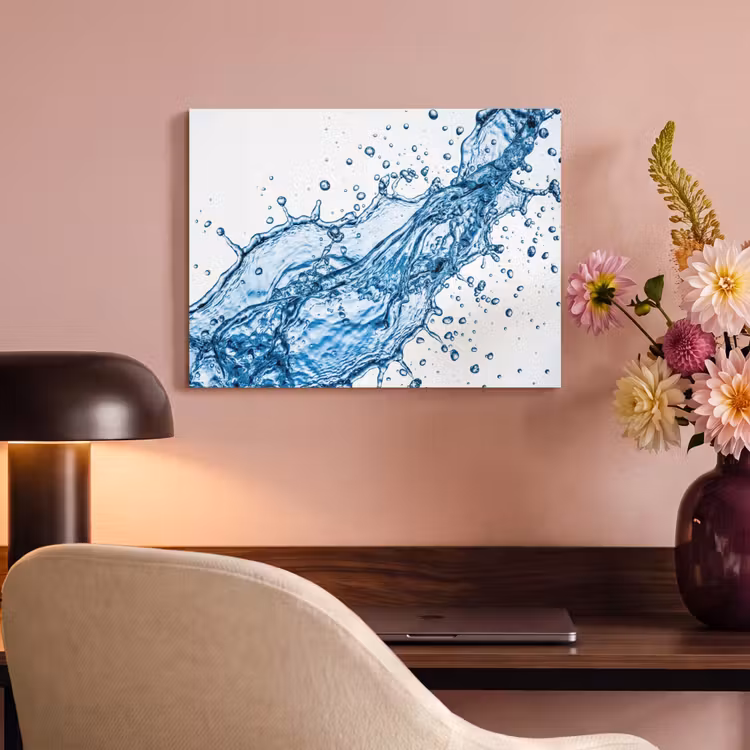 Akoestisch schilderij - Spash - Water - Blauw — 4