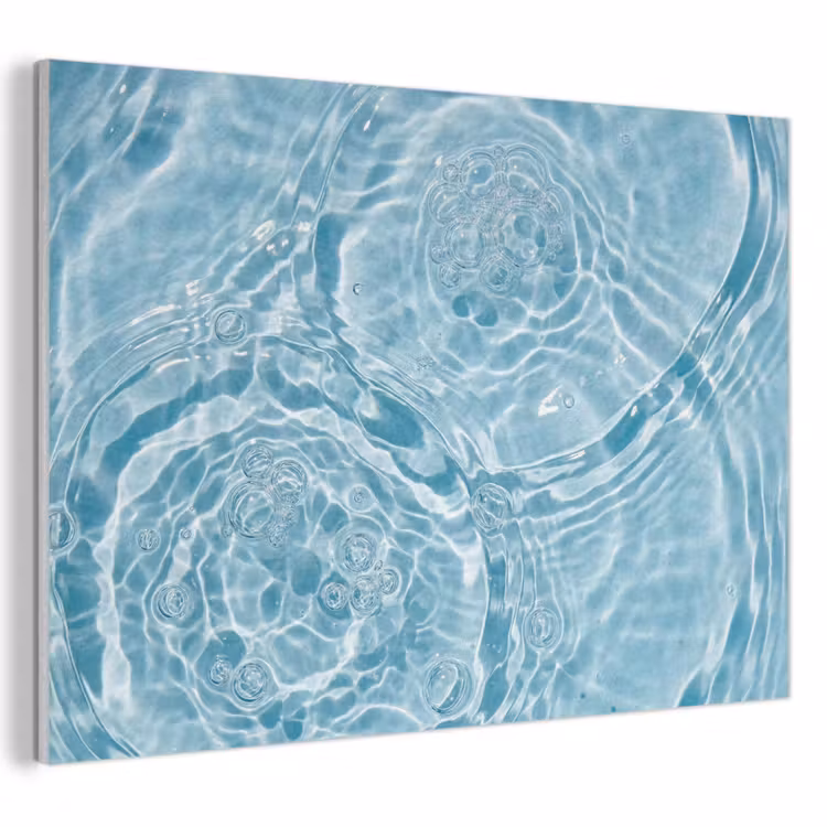 Akoestisch schilderij - Water - Blauw - bubbels — 1