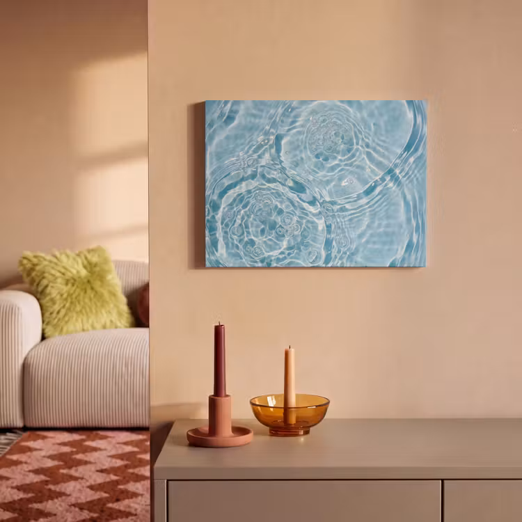 Akoestisch schilderij - Water - Blauw - bubbels — 2