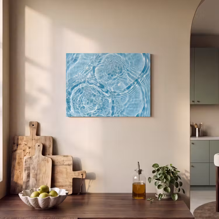 Akoestisch schilderij - Water - Blauw - bubbels — 3