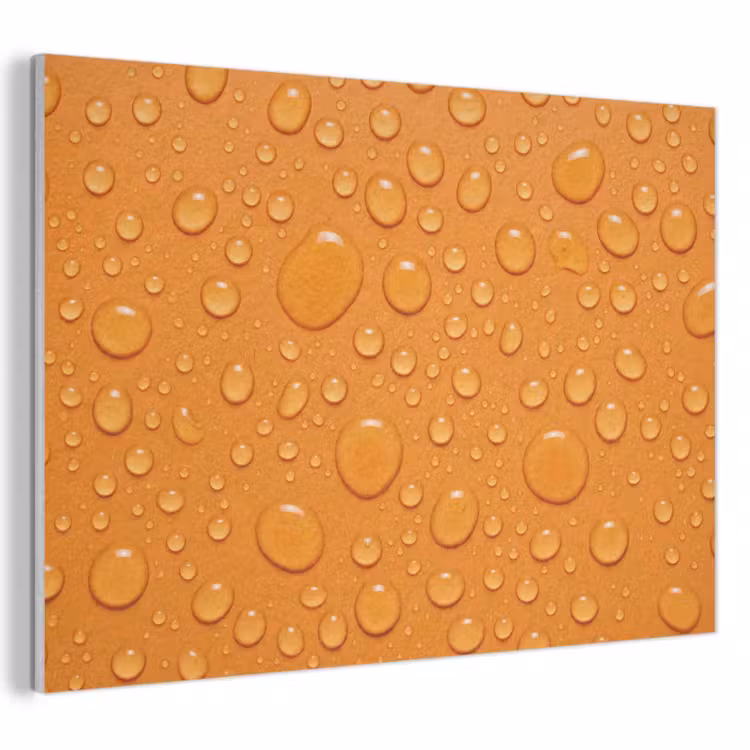 Akoestisch schilderij - Water - Druppels - Oranje — 1