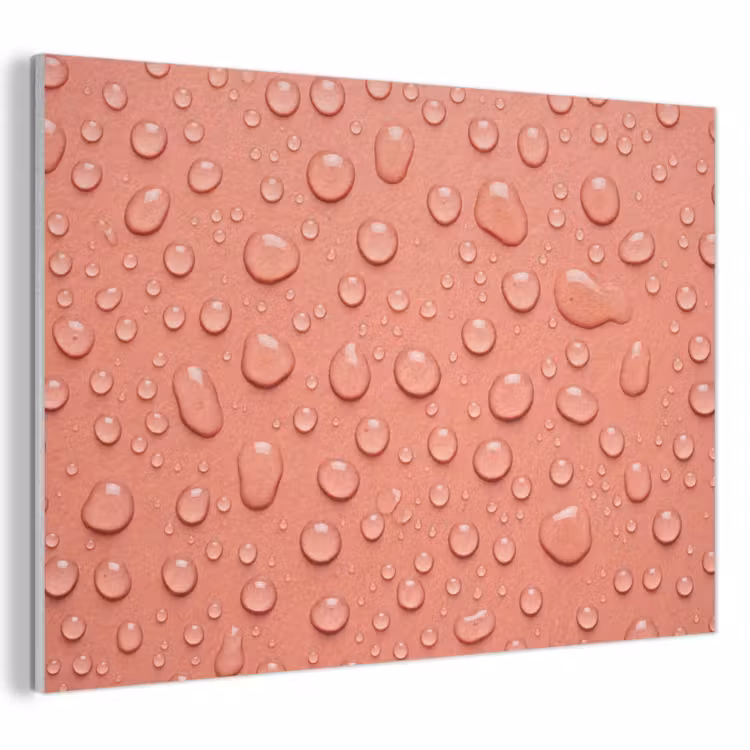 Akoestisch schilderij - Water - Druppels - Roze — 1