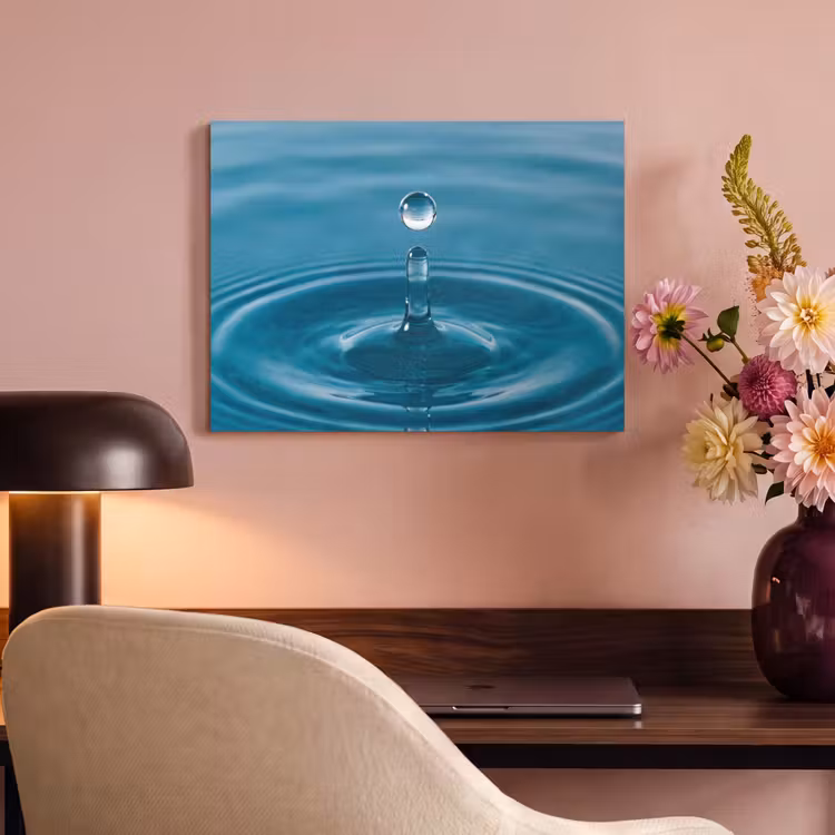 Akoestisch schilderij - Waterdruppel - Water - Oppervlakte — 4