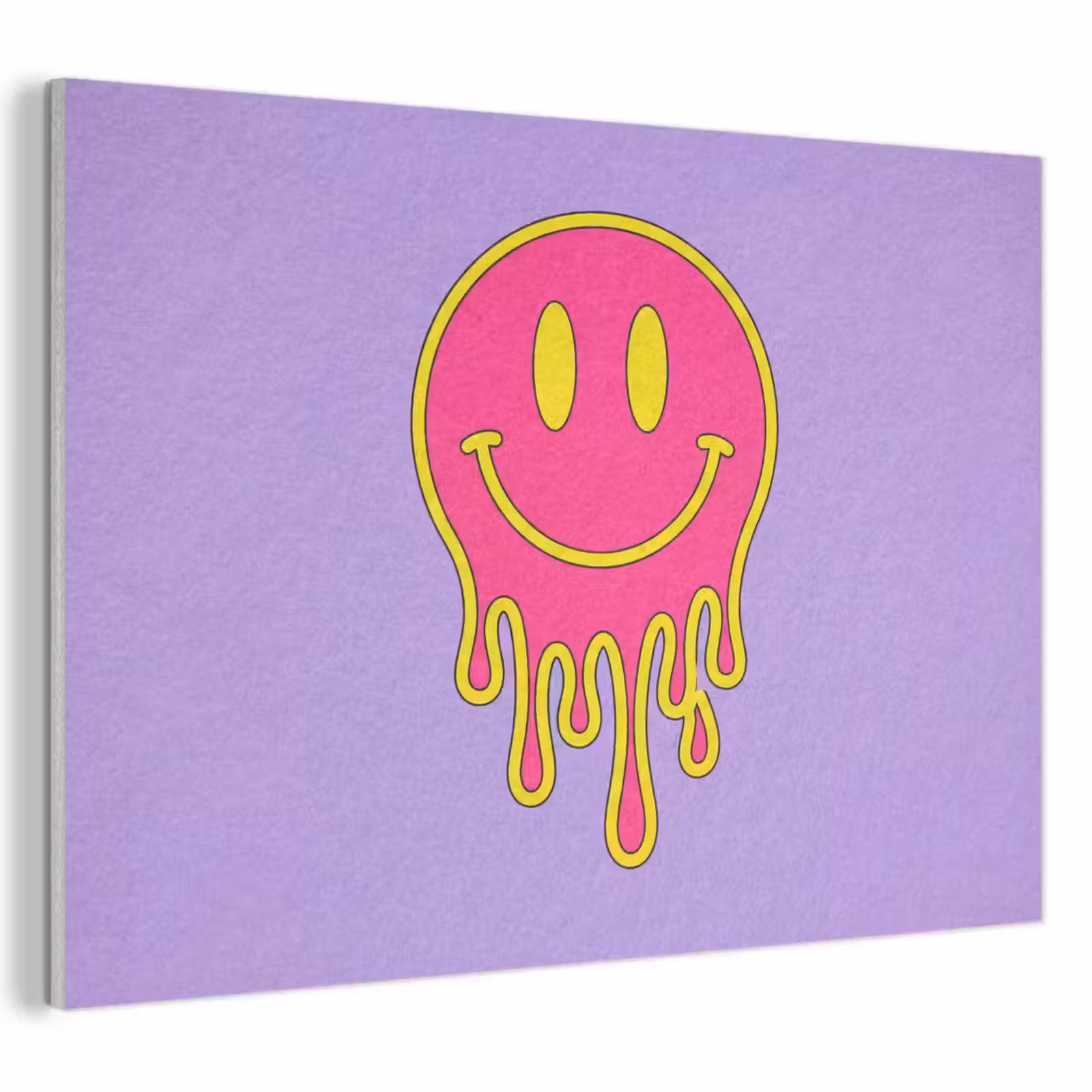 Akoestisch schilderij - Smiley - Drip - Neon — 1